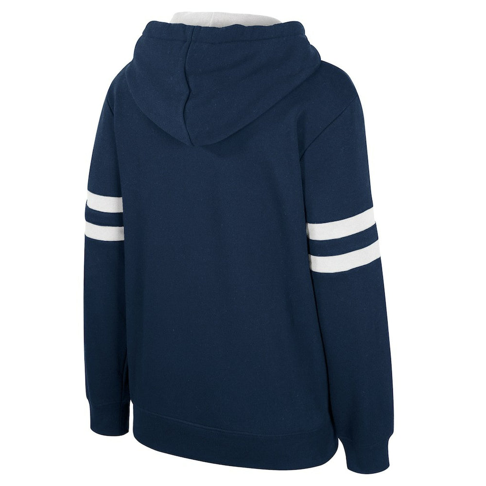 Navy Dallas Mavericks Stadium Essentials Women's Road Game Pullover Hoodie sale | NBA