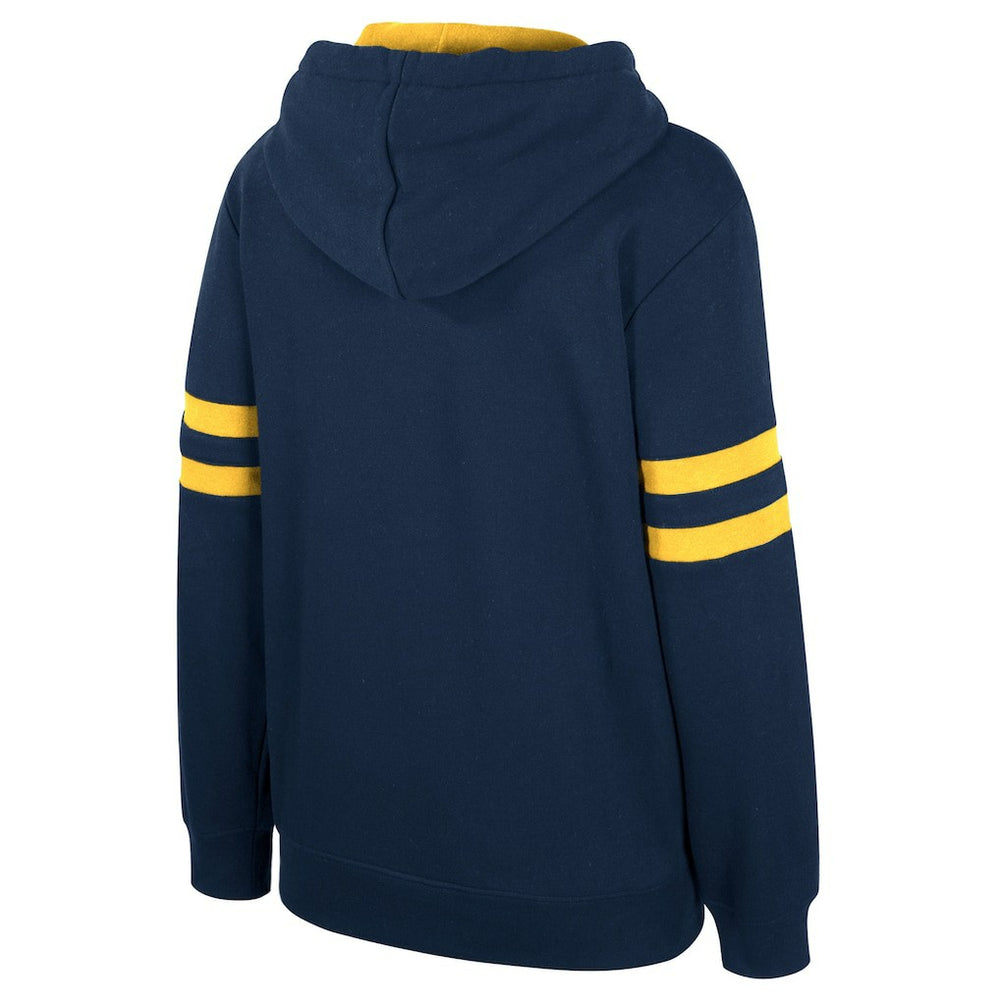 Navy Denver Nuggets Stadium Essentials Women's Road Game Pullover Hoodie sale | NBA