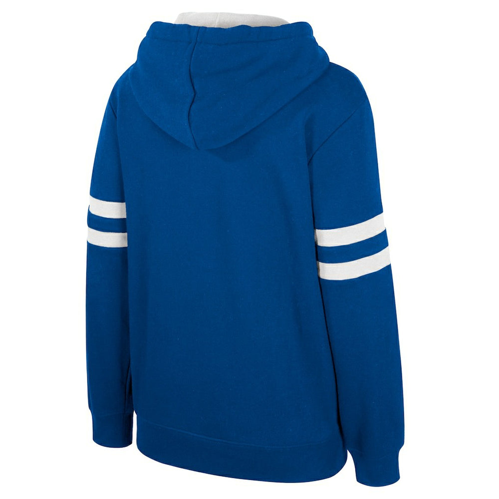 Royal Philadelphia 76ers Stadium Essentials Women's Road Game Pullover Hoodie | NBA