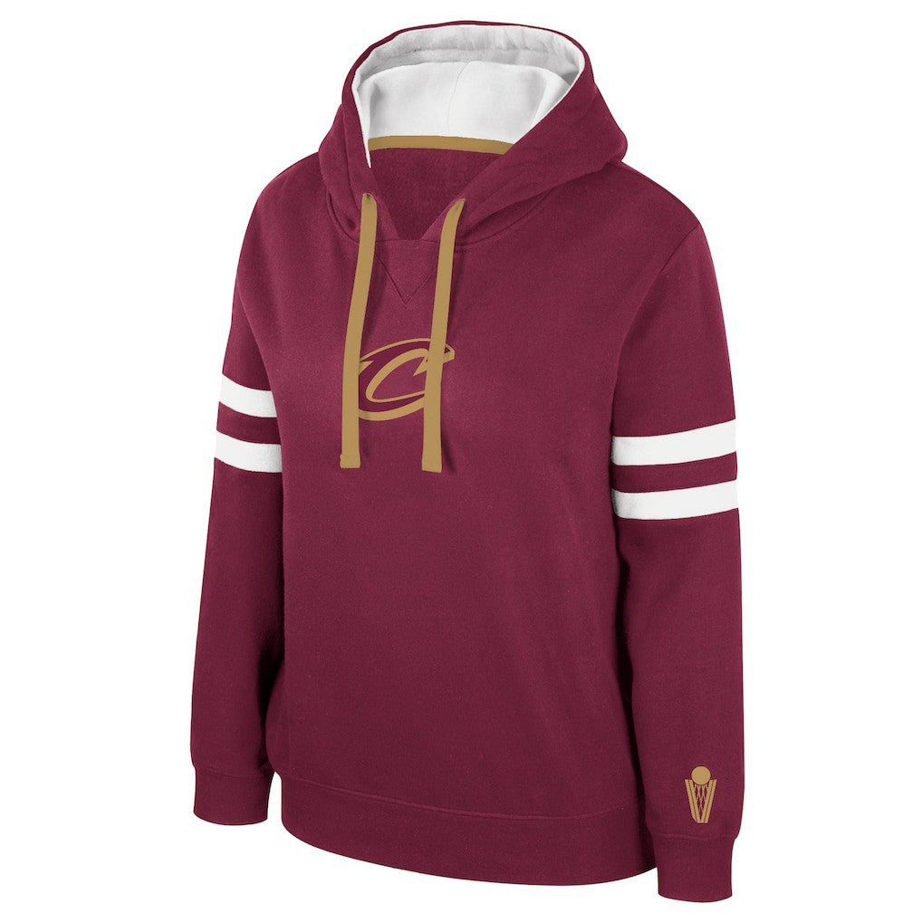 Wine Cleveland Cavaliers Stadium Essentials Women's Road Game Pullover Hoodie sale | NBA