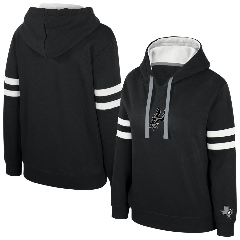 Black San Antonio Spurs Stadium Essentials Women's Road Game Pullover Hoodie | NBA