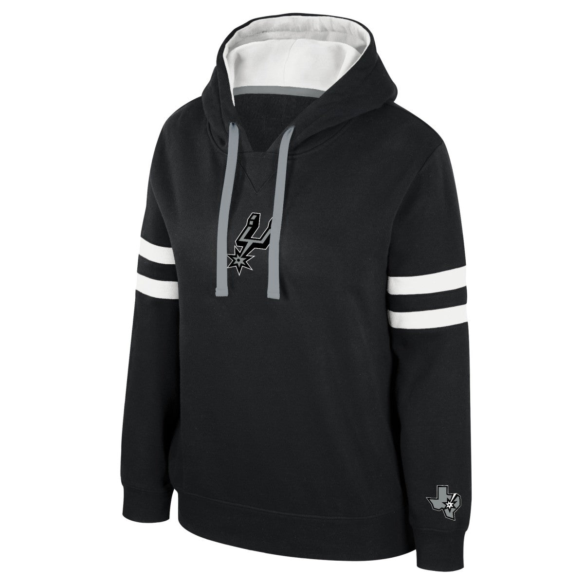 Black San Antonio Spurs Stadium Essentials Women's Road Game Pullover Hoodie | NBA