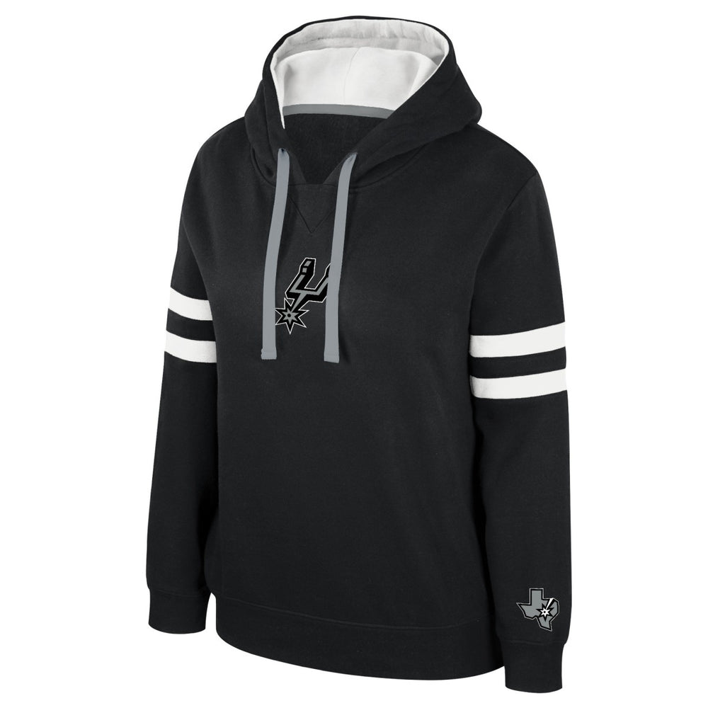 Black San Antonio Spurs Stadium Essentials Women's Road Game Pullover Hoodie | NBA