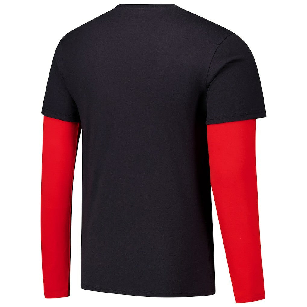 Black Chicago Bulls Stadium Essentials Unisex Spectator Twofer Long Sleeve T-Shirt sale | NBA