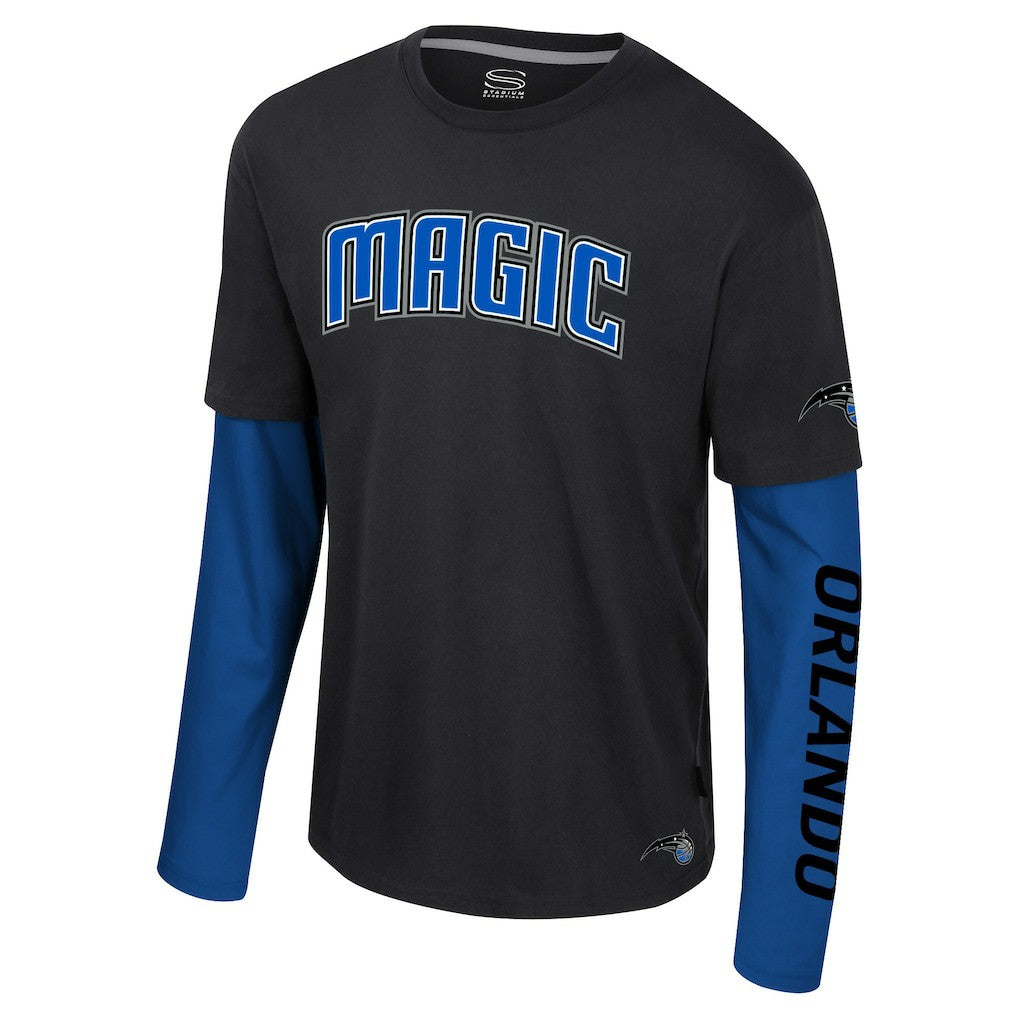 Black Orlando Magic Stadium Essentials Unisex Spectator 2fer Long Sleeve T-Shirt | NBA