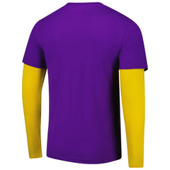 Purple Los Angeles Lakers Stadium Essentials Unisex Spectator 2fer Long Sleeve T-Shirt | NBA