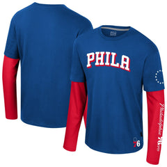 Royal Philadelphia 76ers Stadium Essentials Unisex Spectator 2fer Long Sleeve T-Shirt | NBA