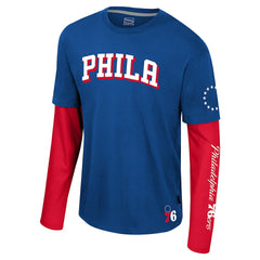 Royal Philadelphia 76ers Stadium Essentials Unisex Spectator 2fer Long Sleeve T-Shirt | NBA