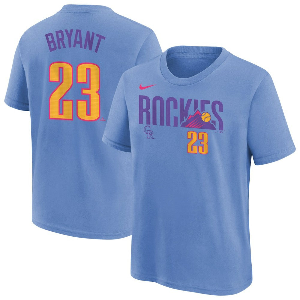 Kris Bryant Colorado Rockies Nike Youth Fuse City Connect Name & Number T-Shirt - MLB T-shirts