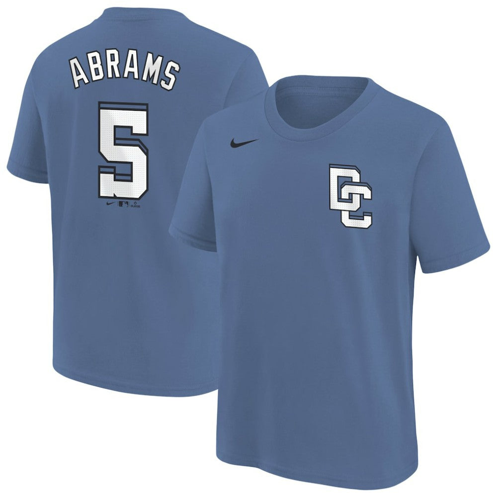 CJ Abrams Washington Nationals Nike Youth Fuse City Connect Name & Number T-Shirt - MLB T-shirts