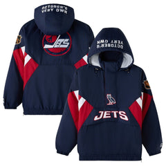 Winnipeg Jets OVO x Starter Half-Zip Hooded Jacket -  NHL Jackets