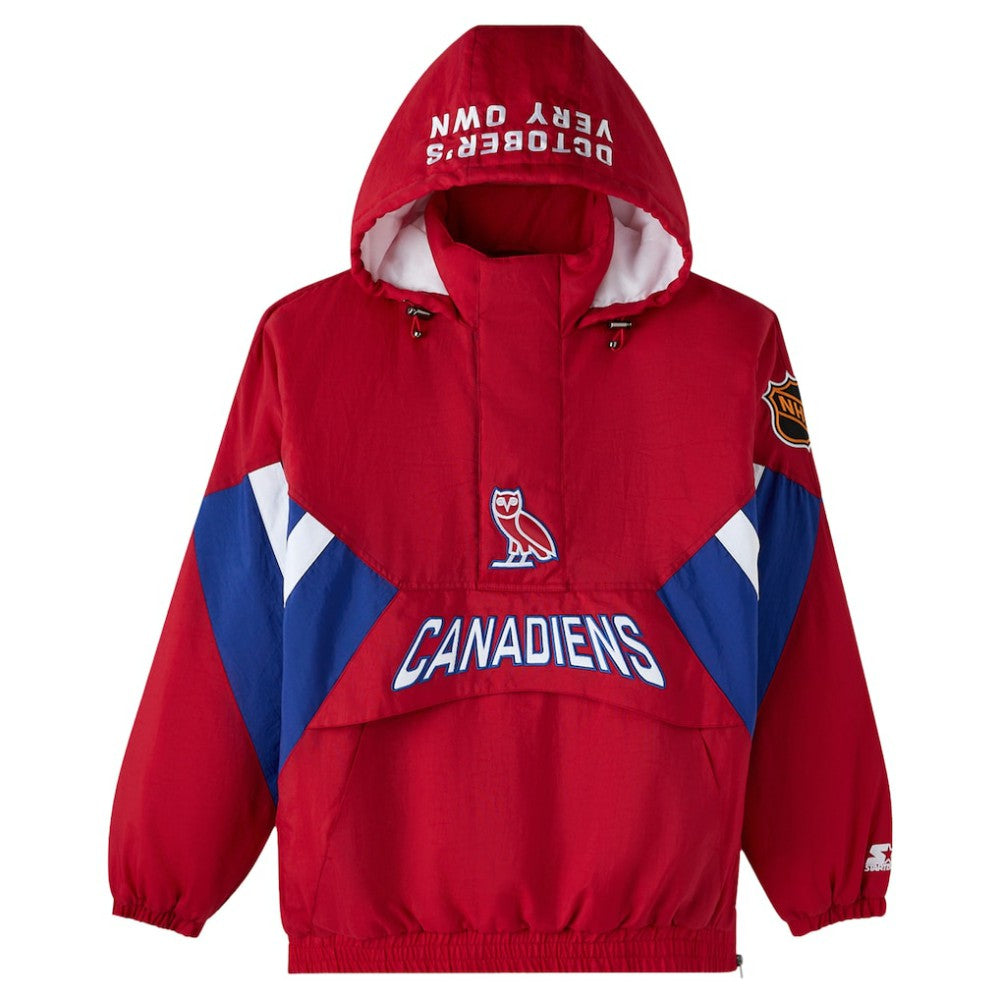 Montreal Canadiens OVO x Starter Half-Zip Hooded Jacket -  NHL Jackets