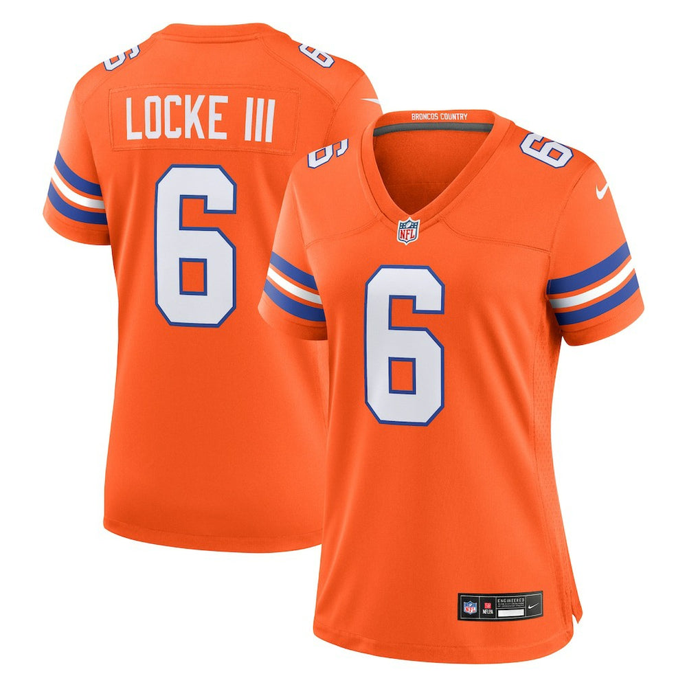 Denver Broncos P.J. Locke III  Women's Mile High Collection 1977 Throwback Player Game Jersey | NFL Hot