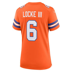Denver Broncos P.J. Locke III  Women's Mile High Collection 1977 Throwback Player Game Jersey | NFL Hot
