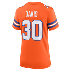 Denver Broncos Terrell Davis  Women's Mile High Collection 1977 Throwback Retired Player Game Jersey | NFL Sale
