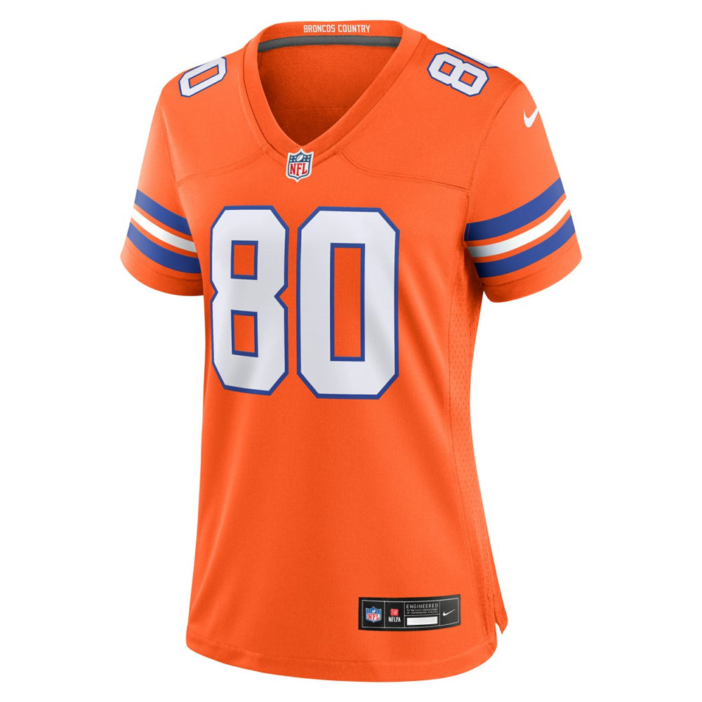 Denver Broncos Rod Smith  Women's Mile High Collection 1977 Throwback Retired Player Game Jersey | NFL Hot