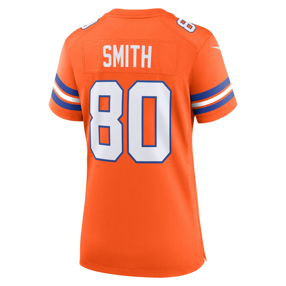Denver Broncos Rod Smith  Women's Mile High Collection 1977 Throwback Retired Player Game Jersey | NFL Hot