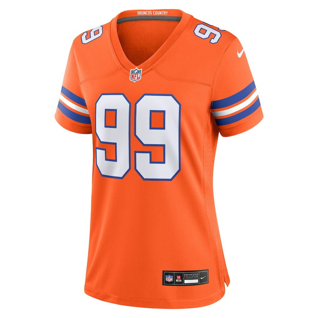 Denver Broncos Zach Allen  Women's Mile High Collection 1977 Throwback Player Game Jersey | NFL US