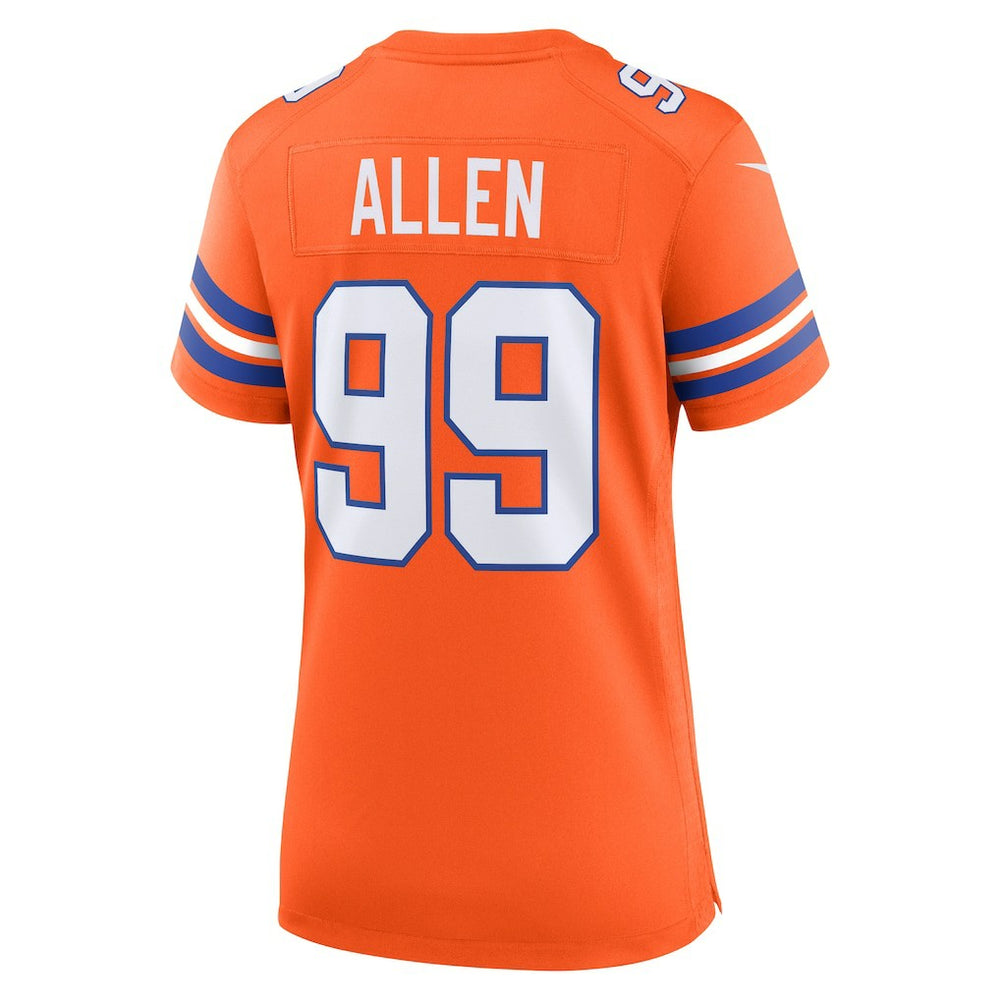 Denver Broncos Zach Allen  Women's Mile High Collection 1977 Throwback Player Game Jersey | NFL US