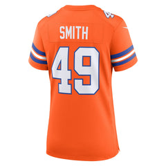 Denver Broncos Dennis Smith  Women's Mile High Collection 1977 Throwback Retired Player Game Jersey | NFL New