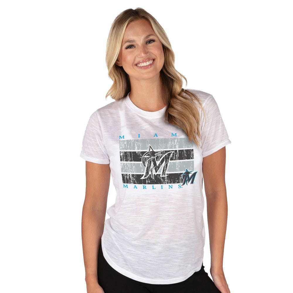 Miami Marlins Concepts Sport Women's Infuse Knit Top - MLB Tops