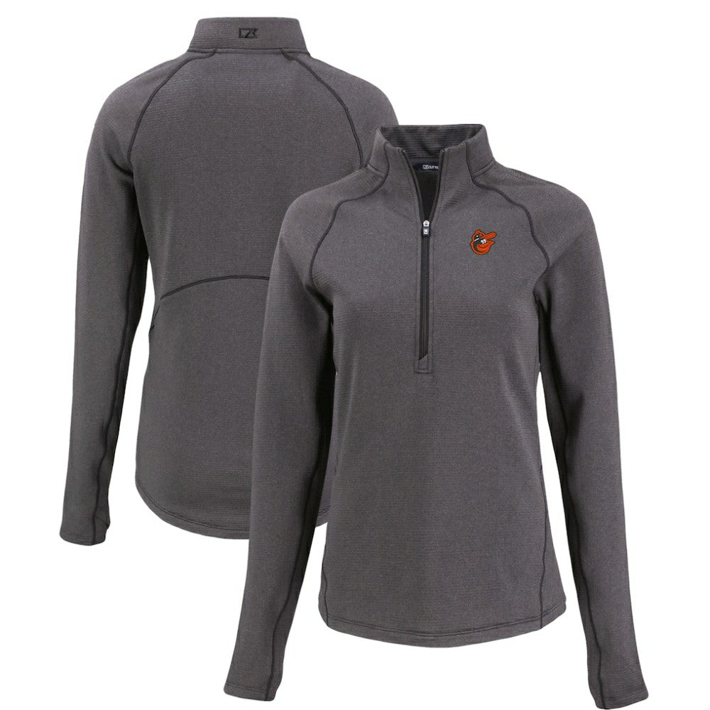 Baltimore Orioles Cutter & Buck Women's Peshastin Eco Fleece Recycled Raglan Half-Zip Top - MLB Tops