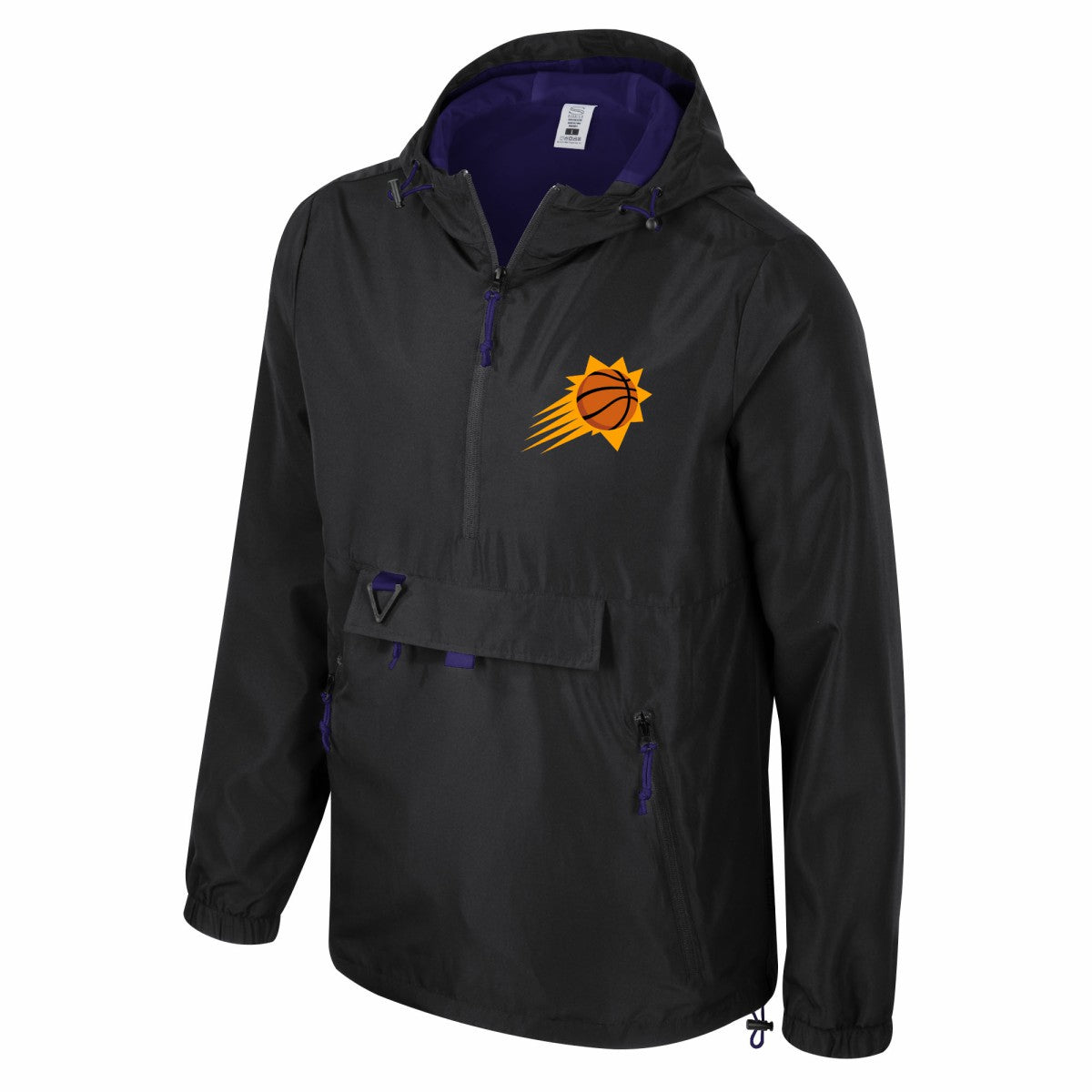 Black Phoenix Suns Stadium Essentials Unisex Compete Quarter-Zip Windbreaker Jacket | NBA