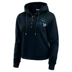 Carolina Panthers WEAR by Erin Andrews Women's Plus Size Waffle Hoodie Pullover Top | NFL Online