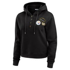 Pittsburgh Steelers WEAR by Erin Andrews Women's Plus Size Waffle Hoodie Pullover Top | NFL US