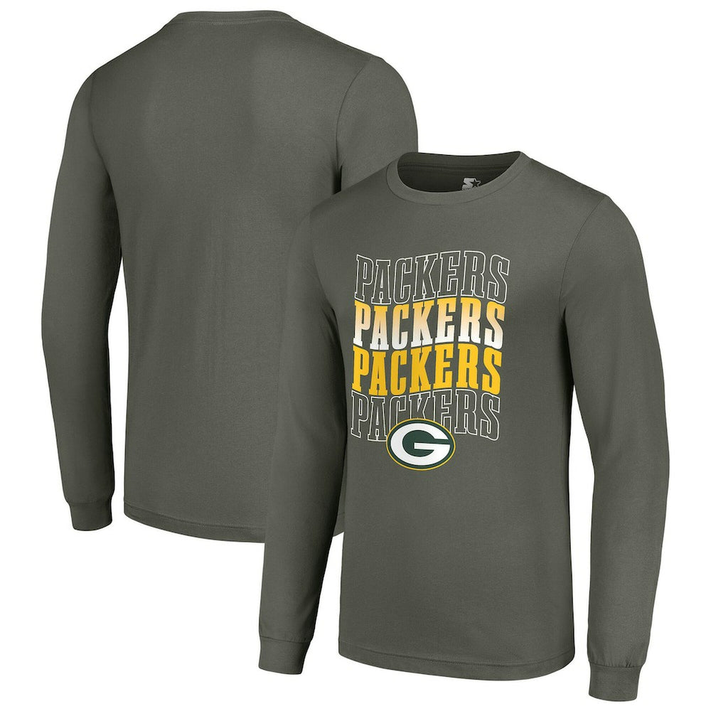 Green Bay Packers Starter Team Name Graphic Long Sleeve T-Shirt | NFL New