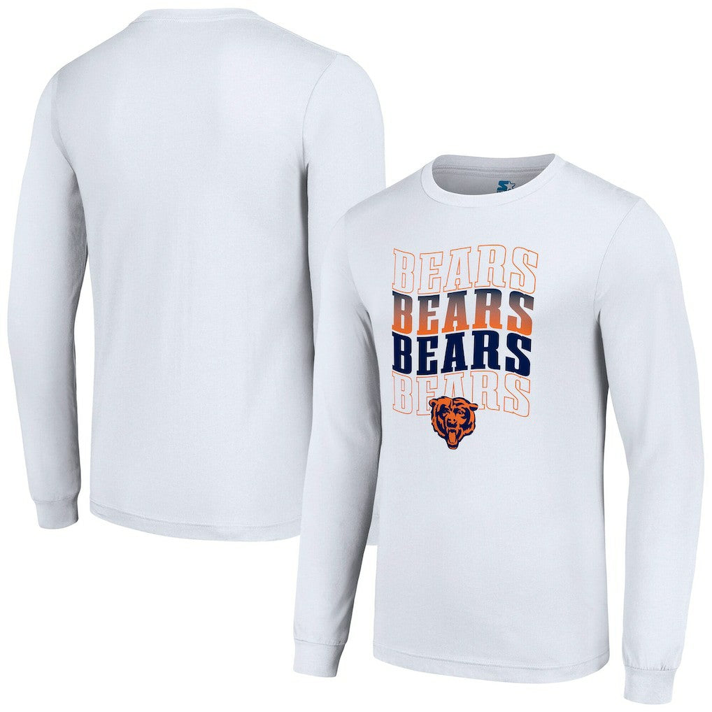 Chicago Bears Starter Team Name Graphic Long Sleeve T-Shirt | NFL Discount