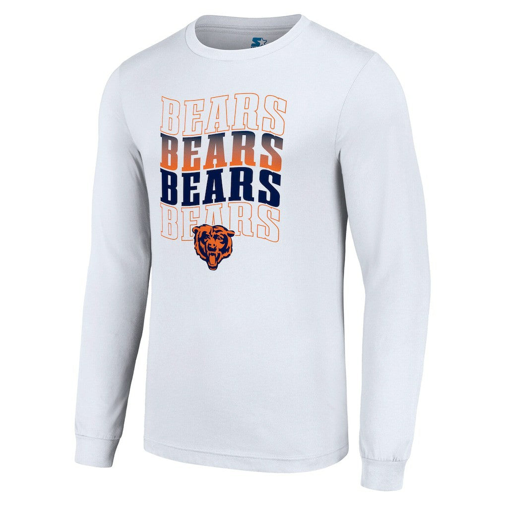 Chicago Bears Starter Team Name Graphic Long Sleeve T-Shirt | NFL Discount