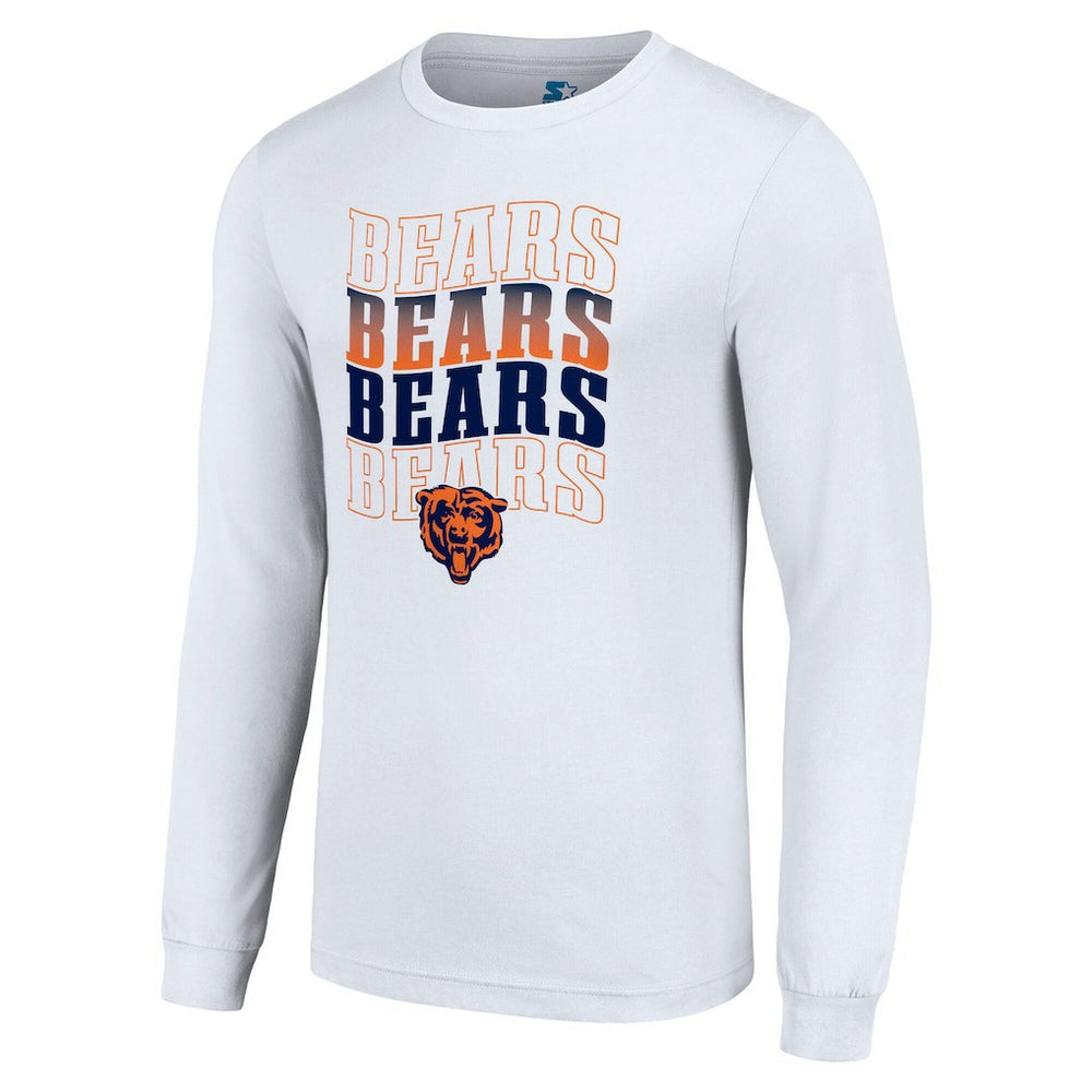 Chicago Bears Starter Team Name Graphic Long Sleeve T-Shirt | NFL Discount