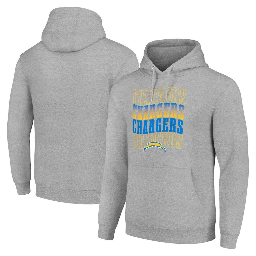 Los Angeles Chargers Starter Four Team Name Logo Fleece Pullover Hoodie | NFL Discount