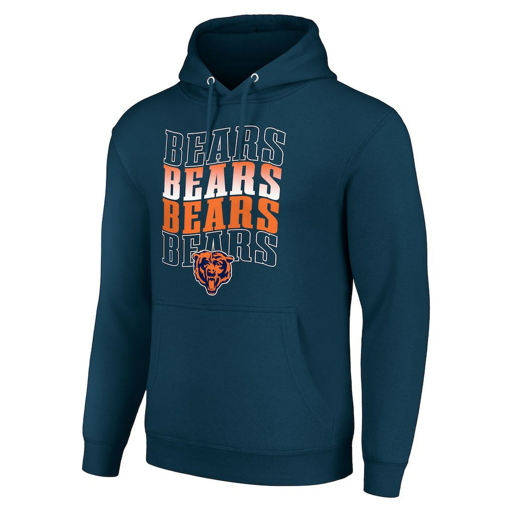 Chicago Bears Starter Four Team Name Logo Fleece Pullover Hoodie | NFL US