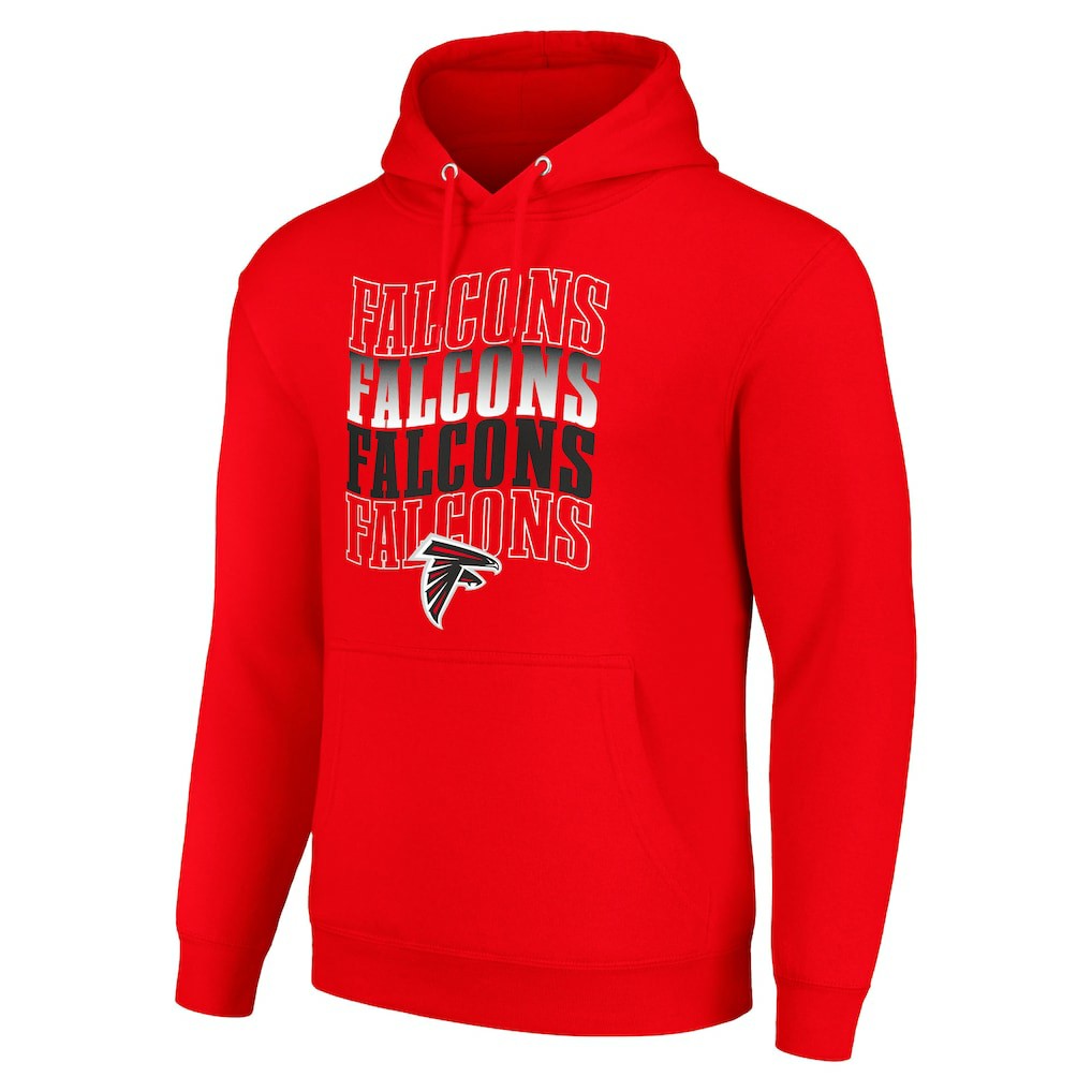 Atlanta Falcons Starter Four Team Name Logo Fleece Pullover Hoodie | NFL US