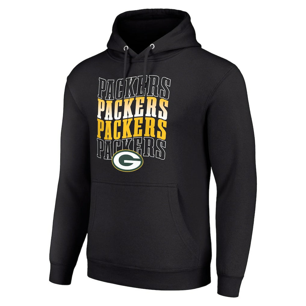 Green Bay Packers Starter Four Team Name Logo Fleece Pullover Hoodie | NFL Outlet