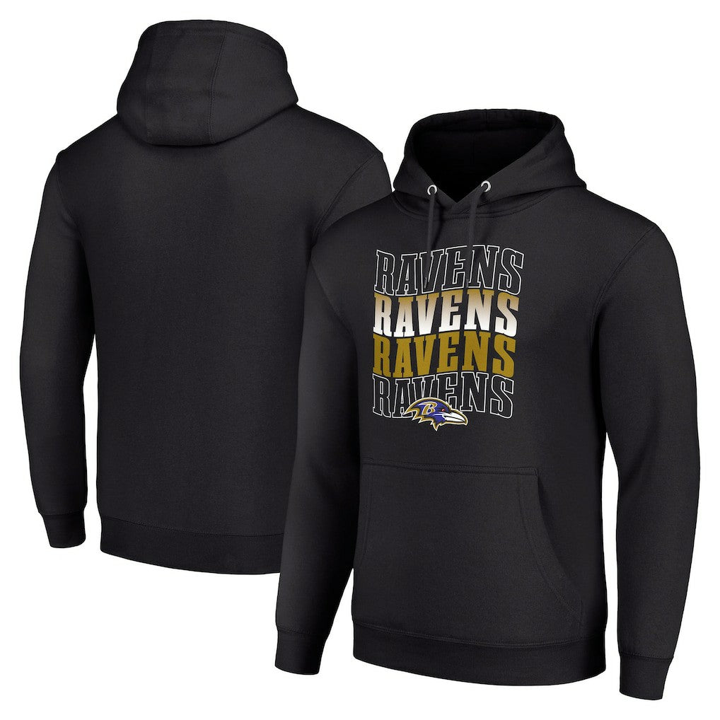 Baltimore Ravens Starter Four Team Name Logo Fleece Pullover Hoodie | NFL Online