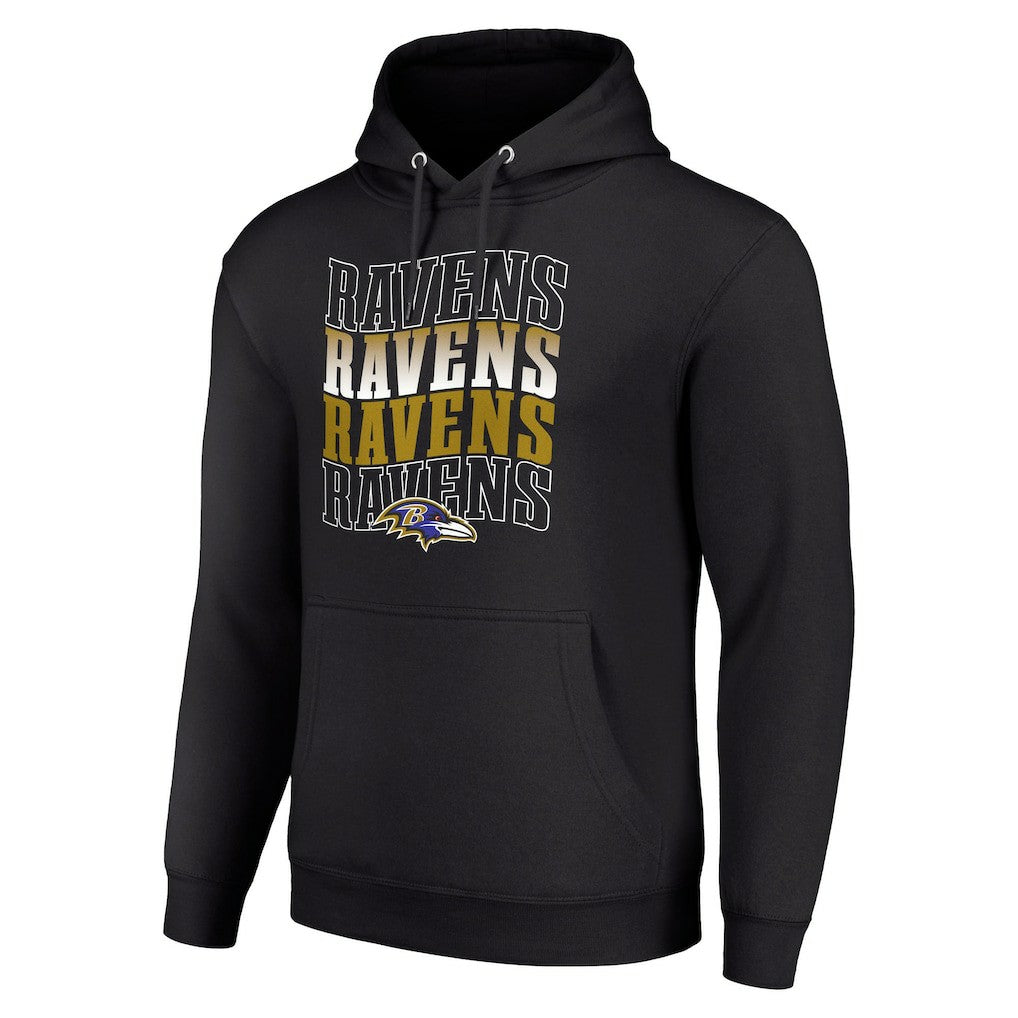 Baltimore Ravens Starter Four Team Name Logo Fleece Pullover Hoodie | NFL Online