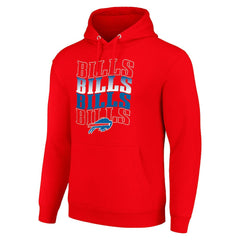 Buffalo Bills Starter Four Team Name Logo Fleece Pullover Hoodie | NFL Discount