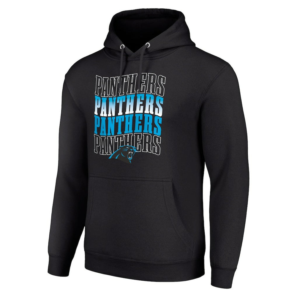 Carolina Panthers Starter Four Team Name Logo Fleece Pullover Hoodie | NFL New
