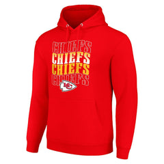 Kansas City Chiefs Starter Four Team Name Logo Fleece Pullover Hoodie | NFL Discount