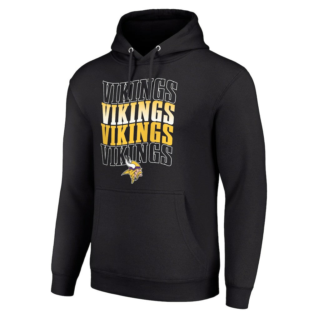 Minnesota Vikings Starter Four Team Name Logo Fleece Pullover Hoodie | NFL Hot