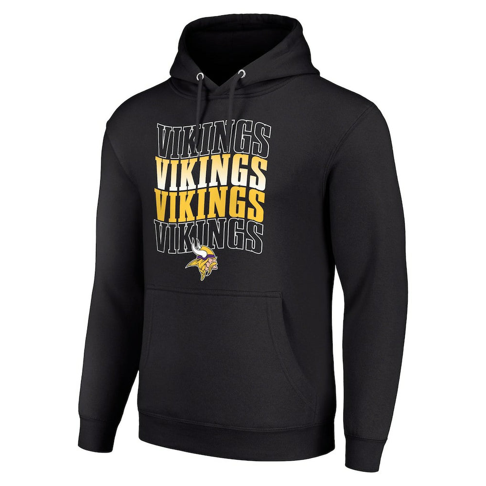 Minnesota Vikings Starter Four Team Name Logo Fleece Pullover Hoodie | NFL Hot