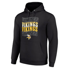 Minnesota Vikings Starter Four Team Name Logo Fleece Pullover Hoodie | NFL Hot