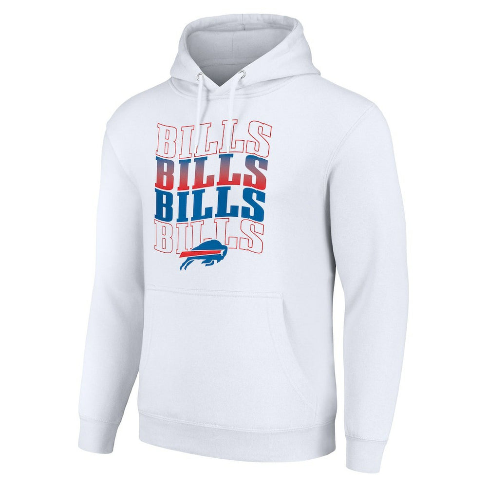 Buffalo Bills Starter Four Team Name Logo Fleece Pullover Hoodie | NFL Discount
