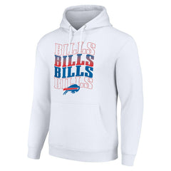 Buffalo Bills Starter Four Team Name Logo Fleece Pullover Hoodie | NFL Discount