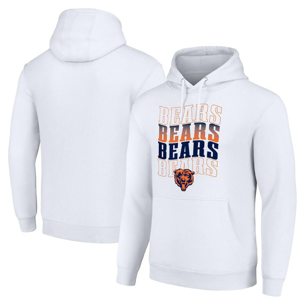 Chicago Bears Starter Four Team Name Logo Fleece Pullover Hoodie | NFL Hot