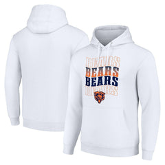 Chicago Bears Starter Four Team Name Logo Fleece Pullover Hoodie | NFL Hot