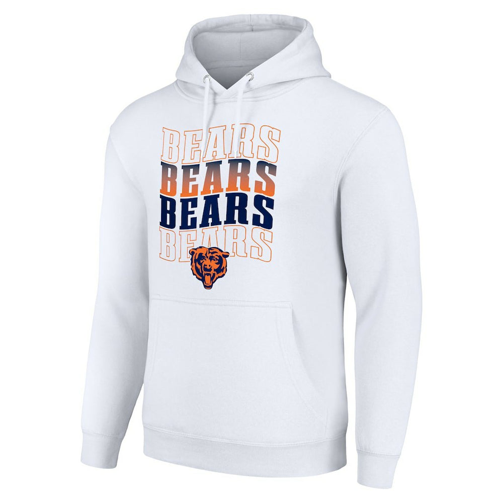 Chicago Bears Starter Four Team Name Logo Fleece Pullover Hoodie | NFL Hot